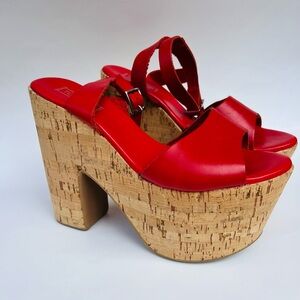 Retro Cork Platform Sandals